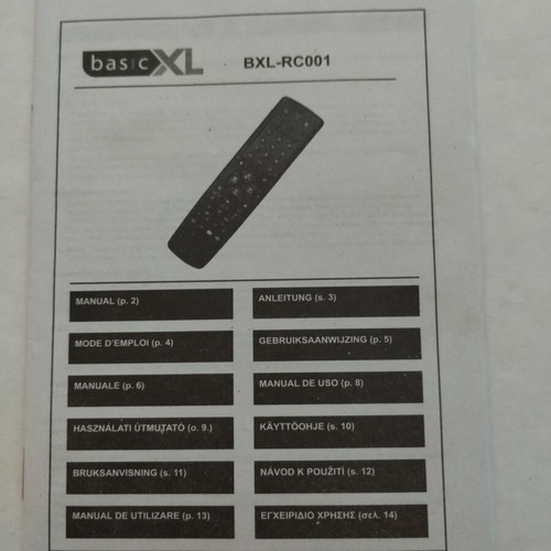 Remote Control Universal Basic XL Black BXL-RC001 new, TV/DVD/Satellite