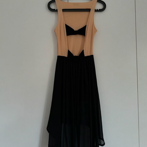 Mini sleeveless dress Pull & Bear like new, black and salmon