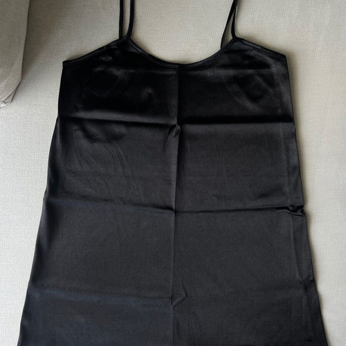 Satin pajama top used, size S/M, black