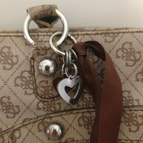 Guess large shoulder bag used, brown beige