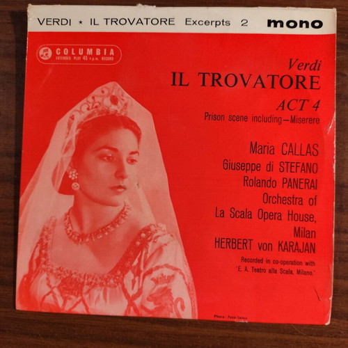 Verdi Il Trovatore βινύλιο μεταχειρισμένο με Maria Callas