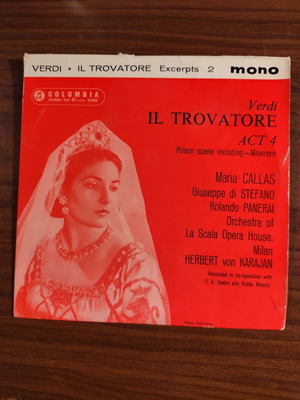 Verdi Il Trovatore βινύλιο μεταχειρισμένο με Maria Callas