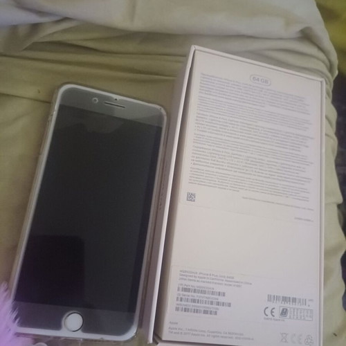 iPhone 8 Plus 64GB used with charger, headphones, 4 cases, 5 screen protectors