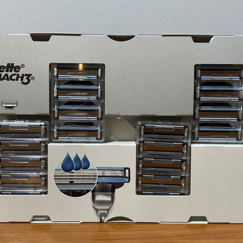 Gillette Mach3 Replacement Blades New, 18 pcs with 3 Blades