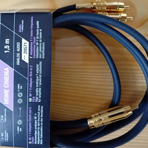 Oelbach amplifier to subwoofer connection cable like new German