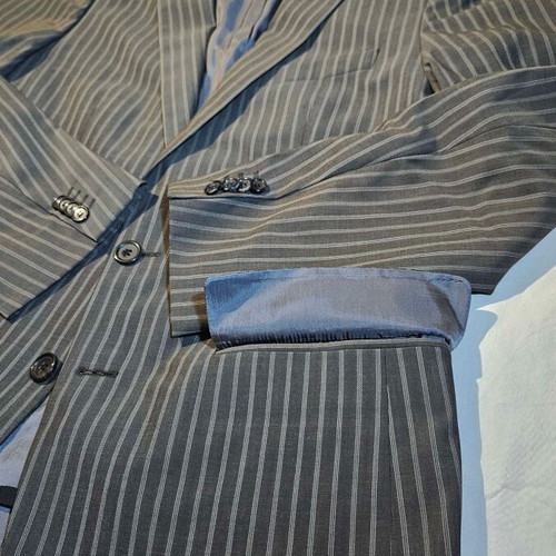 HUGO BOSS Men's Jacket Grey with Stripes Size M Used