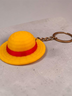 3D Printed Luffy Hat Keychain new