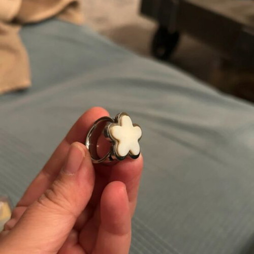 Folli Follie ring like new, stainless steel, white silver