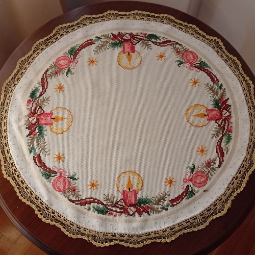 Handmade embroidery with Christmas theme like new
