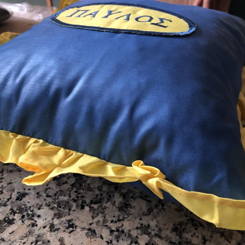 Pillow new with filling and zipper approx. 40x40cm, Pavlos