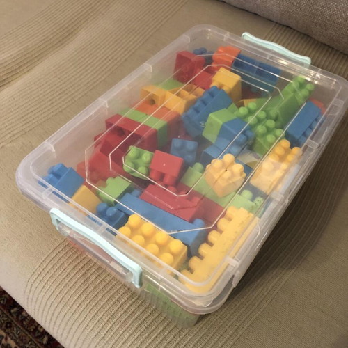 Building blocks used with storage container