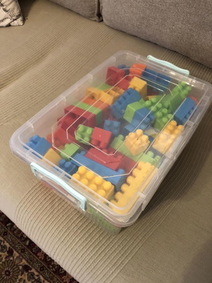 Building blocks used with storage container