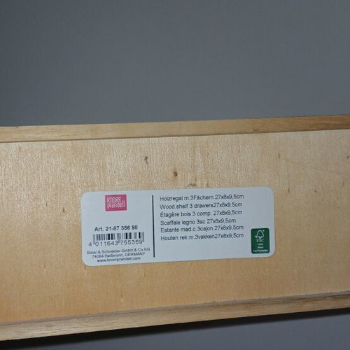 Wooden box with 3 drawers like new