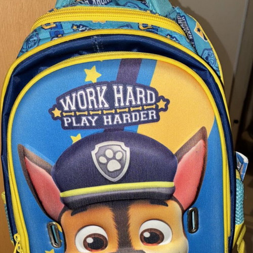 Paw Patrol and Bay Blade children's backpacks like new with wheels