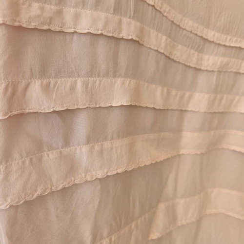Massimo Dutti Ruffle Pleated Silk Linen Blend Top like new, pink
