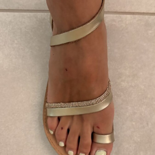 Estil leather sandals gold, like new, size 39