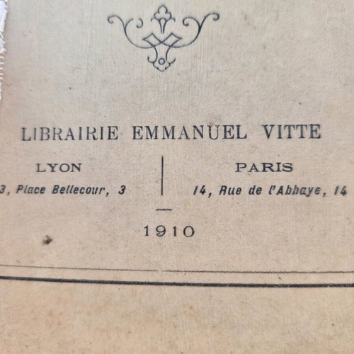 Handmade notebook from 1910 French commerce manual like new