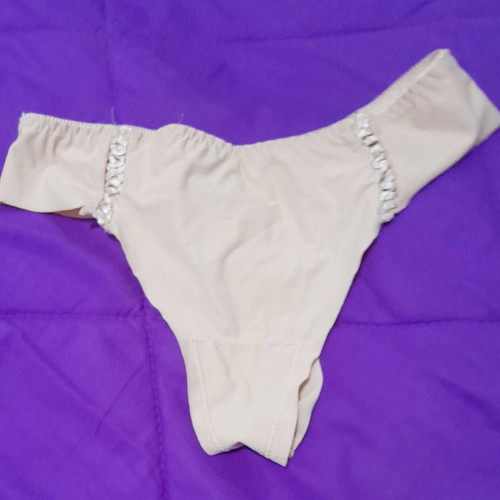 Beige string underwear size M new