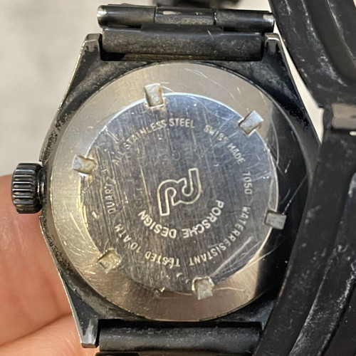 Porsche Design vintage women's quartz watch used, black