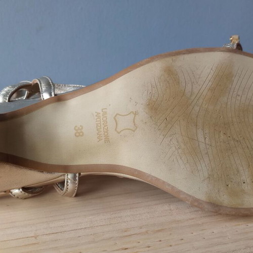 Sagiakos gold sandals like new, size 38