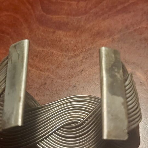 Steel Handmade Bracelet like new, silver and gray, unbendable