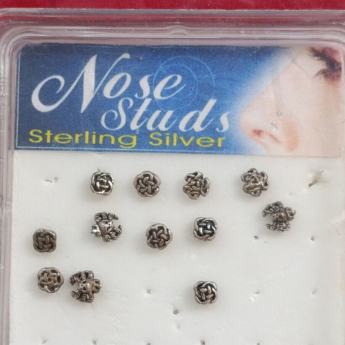 Nose studs sterling silver new