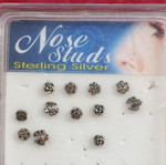 Nose studs sterling silver new