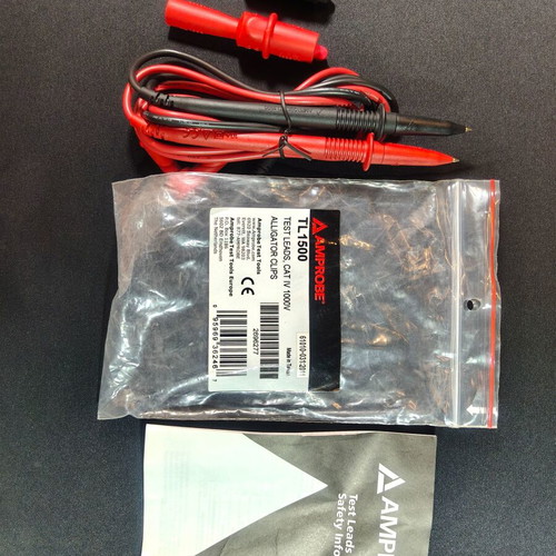Amprobe TL1500 test leads CAT IV 1000V with alligator clips