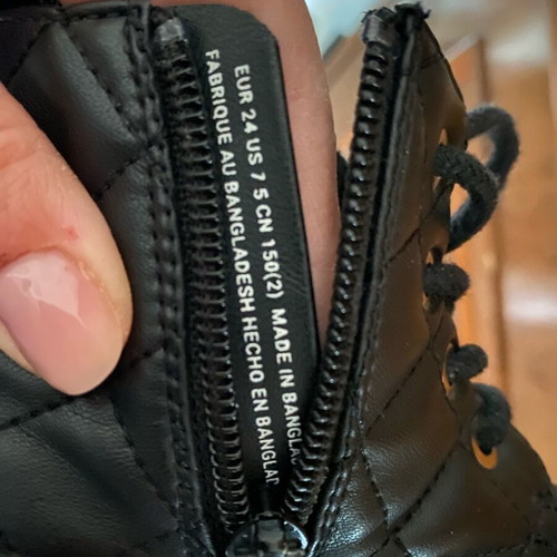 H&M kids boots size 24 like new, black