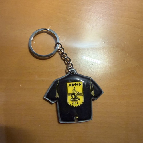 Aris FC official keychain jersey shape, brand new