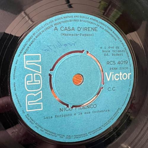 Nico Fidenco Ma Dai! / A Casa D'Irene vintage RCA Victor 45 RPM used