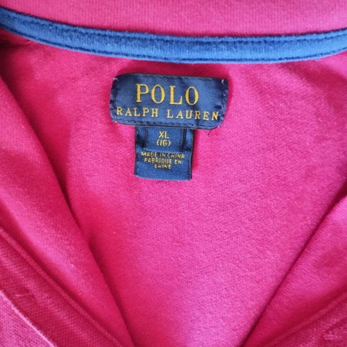Polo Ralph Lauren Kids Polo Shirt XL (16) Like New, Pink and Blue