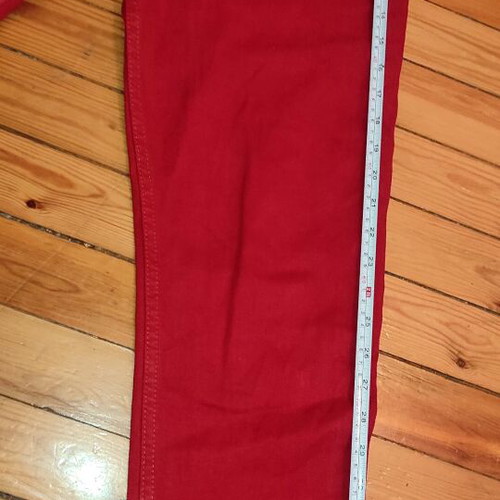 Benetton Red Mom Jeans 90s Vintage Used, Size S