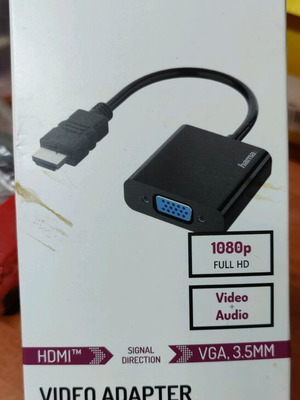 Hama HDMI Male to 3.5mm/VGA Female Adapter new
