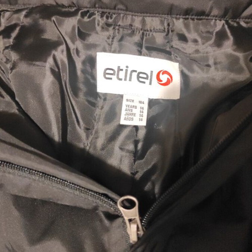 Etirel kids ski pants like new, black, size 14 years