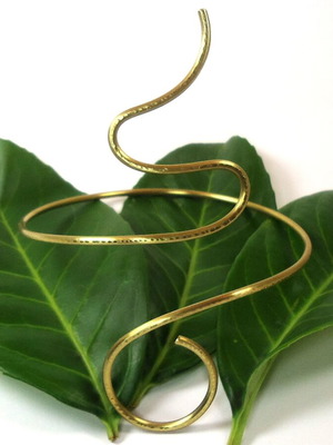 Bracelet from solid brass handmade, gold color, new