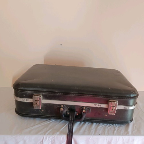Vintage suitcase used, black
