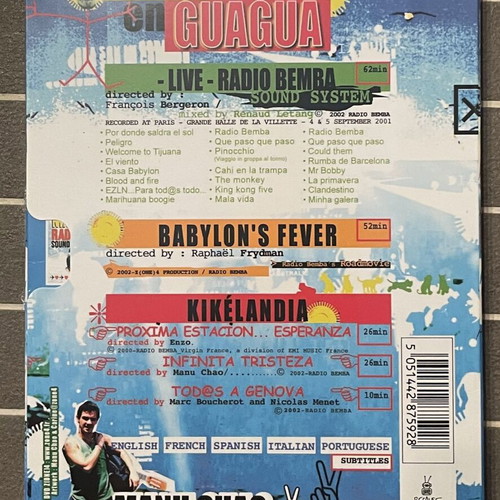 Manu Chao Babylonia En Guagua DVD new