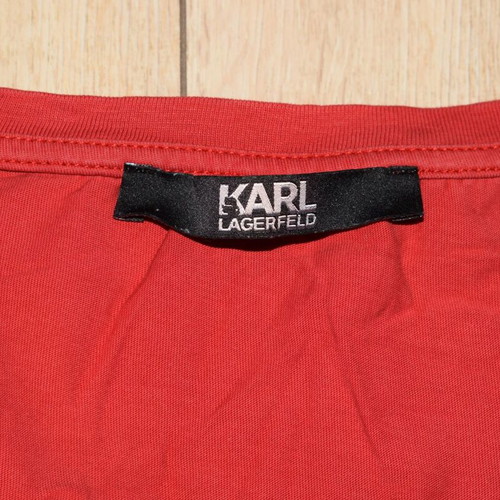 Karl Lagerfeld T shirt women size L used, red