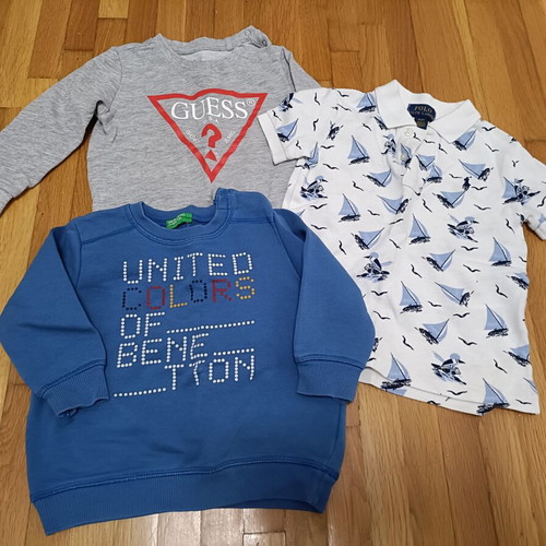 Ralph Lauren, Benetton, Guess kids clothes set like new, 3 pieces