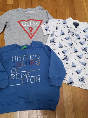 Παιδικά ρούχα σετ για 3 ετών, Ralph Lauren, Benetton, Guess, σαν καινούργια