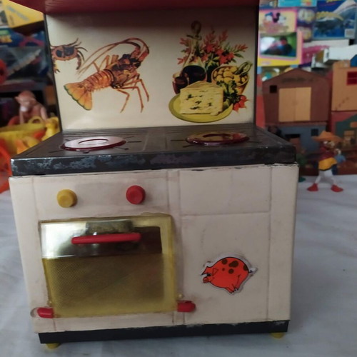 Tin electric battery kitchen toy Solpa from the 60s like new