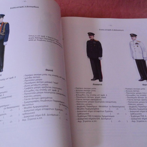 Regulation of Officers' and Soldiers' Uniforms of the Hellenic Army new