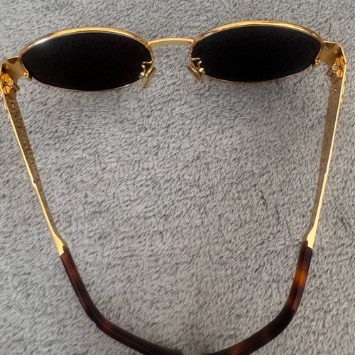 Celine sunglasses like new, green and gold