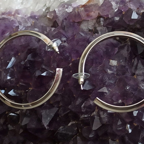 Silver Hoop Earrings 925 Like New