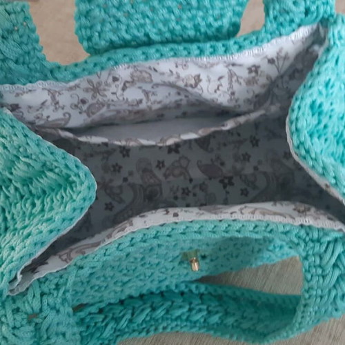 Aqua Serenity Shoulder Bag New Handmade