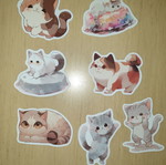 Cat stickers new, box only