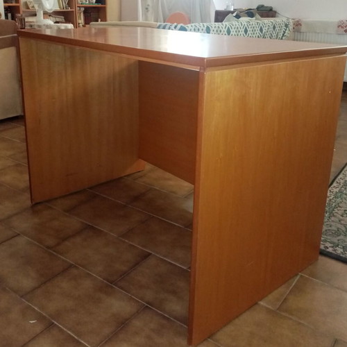 Desk made of walnut wood like new with wooden chair and cane