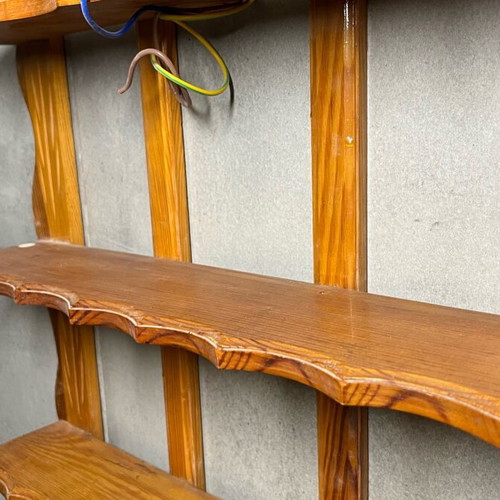Wooden wall shelf like new for decorations and spices