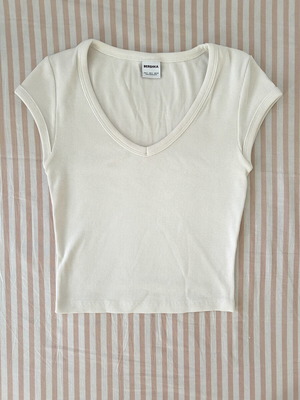 Bershka white top like new, size S
